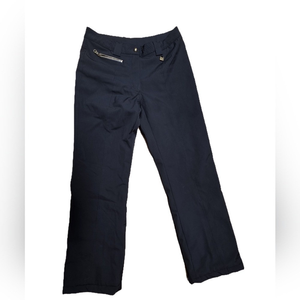 NILS Pinstripe Ski Snowboard Pants‎ Women's Size 4 Black Waterproof Breathable
